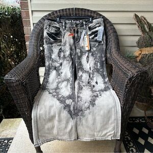 Rock Revival Kamil Super Low-Rise Moto Bootcut in Storm 34x33.5